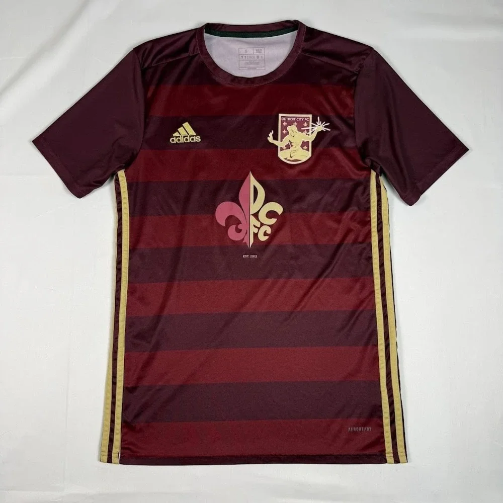 Detroit City FC Adidas Aeroready 2023 Men's Soccer Jersey Size S Slim Fit